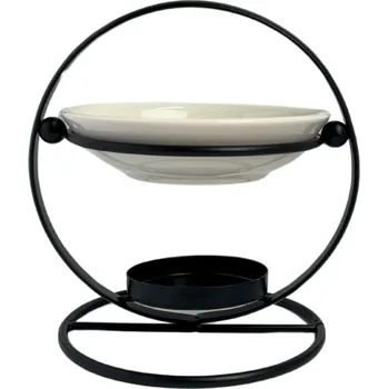 Aroma lampa Day Spa Aromalampa keramická s kovovým stojanem kruh 1 ks