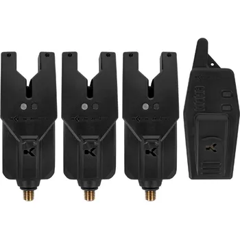 Pouzdro na rybářské vybavení Korum sada signalizátorů KRI 3 Rod Remote Alarm Set 3+1 (Sada rybářských signalizátorů záběru s příposlechem.)