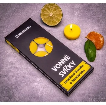 Svíčka Sada 10 čajových svíček - Limetková bazalka & Mandarínka 10x14 g