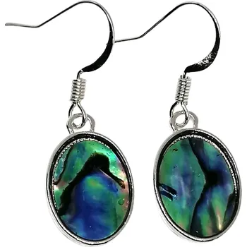 Náušnice Naušnice oválky Paua mušle