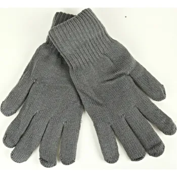 Rukavice SANDROU Pánské pletené prstové rukavice zateplené vz. 130 Barva: šedá