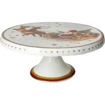 Porcelánový tác na noze CHRISTMAS 21cm BRANDANI (barva - bílá s motivem)