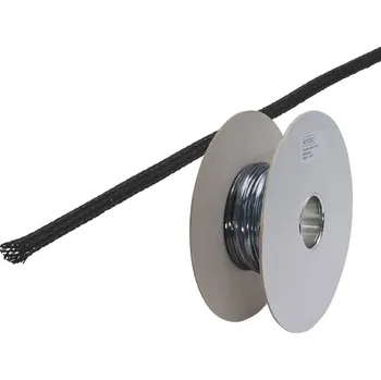 kabelová chránička Ochranný oplet 3mm, černý - Role 100m<br />Výrobce: - 437200 100