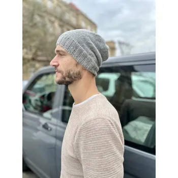 Pánský overall SOULAD ALPAKA Čepice (100%, unisize) 100% BIO Alpaka Hnědá světlá Univerzální