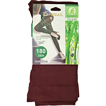 Dámské punčochy PESAIL Dámské bambusové punčochové legíny barevné Velikost: M - L, Barva: vínová