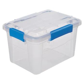 Úložný box Box s víkem EZY vodotěsný, 38,2 × 28,8 × 24,3 cm, 18 l, transparentní FBA33613