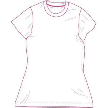 Střih PDF dámské tričko z žebro úpletu krátký rukáv Maeve-40-46
