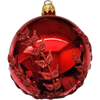 Vánoční ozdoba Koule pr. 6cm / 4628 / červený lesk