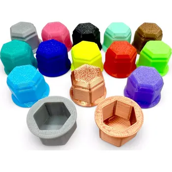 Bike tuning centrum Krytka na Matice zadní osy 10 mm s přírubou 2ks tmavě modrá