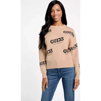 Dámský svetr GUESS dámský svetr Cateryn s kamínky béžový M