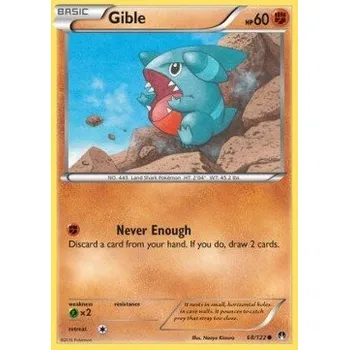 Volný čas Pokémon BKP 068/122 Gible - BreakPoint Stav: Excellent, Verze: NORMAL