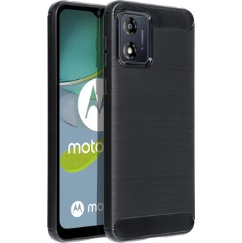 Pouzdro na mobilní telefon Pouzdro Forcell Carbon Case pro MOTOROLA E13 , černé