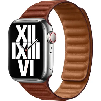 Apple Watch 41/40/38mm cihlově hnědý kožený tah - S/M, MP813ZM/A