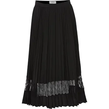 Dámská sukně SLEVA: Skládaná sukně s krajkou Let's See S / Černá