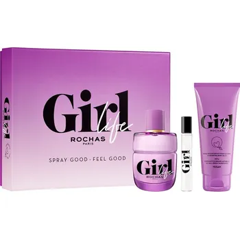 Dámský parfém Rochas Girl Life Dárková sada EDP 75 ml, miniaturka EDP 7,5 ml a balzám na tělo 100 ml