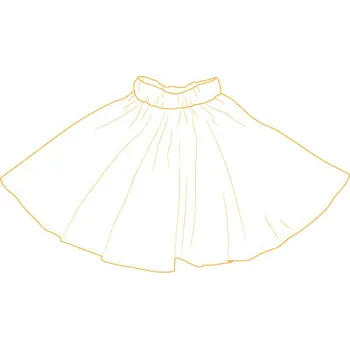 Elektronický střih / PDF dětská kolová sukně Diana-158-170