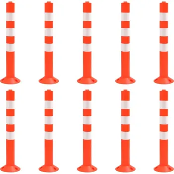 Dopravní značení Zahrazovací sloupky k řízení dopravy 10 ks 75 cm PE IM_150961