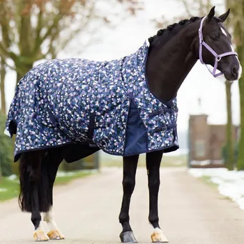 Deka pro koně Výběhová lehká deka Imperial Riding Pandora High Neck fleece zima 2024 Lovefetti Dark 155cm