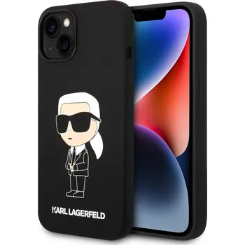 Pouzdro na mobilní telefon Karl Lagerfeld Liquid Silicone Ikonik NFT Zadní Kryt pro iPhone 15 Black 3666339195021