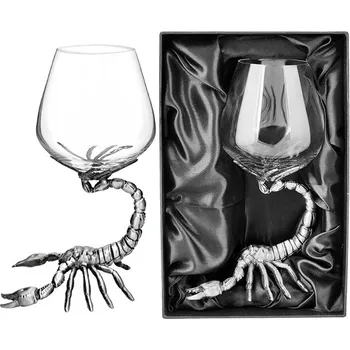 Sklenice Sklenice na stopce Štír (Skleněná sklenice o objemu 500 ml)