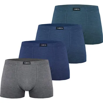 Pánské spodní prádlo FANNIFEN Pánské bambusové boxerky M6735 4ks v balení Barva: Mix, Velikost: M