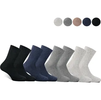 Pánské termo ponožky PESAIL Pánské vlněné termoponožky ALPACA LY1012 4 páry Velikost: 43-47