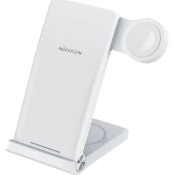 Nillkin PowerTrio 3v1 Bezdrátová Nabíječka pro Apple Watch White (MFI) 6902048256958
