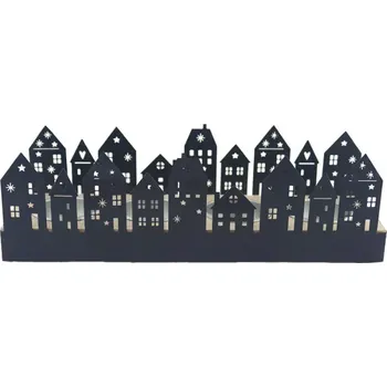 Svíčka Adventní svícen město 24 x 7 cm, výška 7 cm