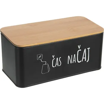 Dóza na potraviny ORION Dóza Čas na čaj BLACK 20,3x10,3x9 cm
