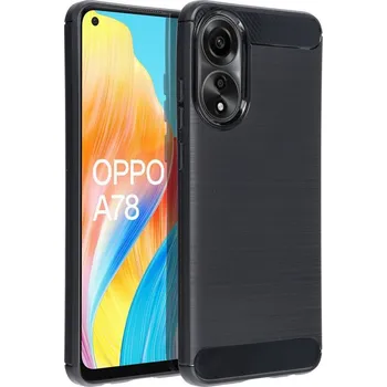 Pouzdro na mobilní telefon Pouzdro Forcell Carbon Case pro OPPO A78 5G , černé