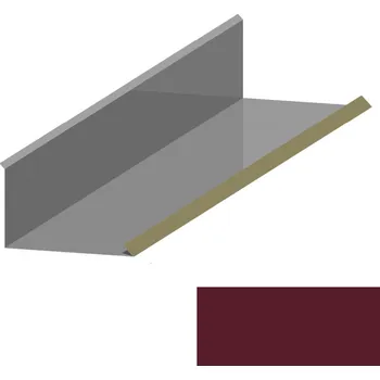 Střešní lemovaní Lemování ke zdi boční RS312B SP 25 RAL 3005 vínová