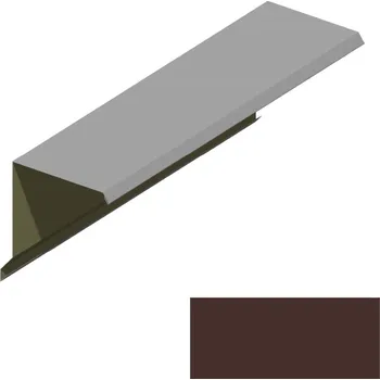 Ukončení pultové střechy RS312A-75 SP&nbsp;25 s okapnicí RAL 8017 hnědá