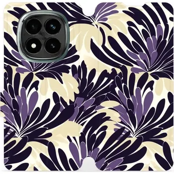 Pouzdro na mobilní telefon Flipové pouzdro Mobiwear - Xiaomi Redmi Note 14 Pro Plus 5G - VA47S Fialová flóra (Knížkové flip pouzdro, obal, kryt na mobil Xiaomi Redmi Note 14 Pro Plus 5G - VA47S Fialová flóra, materiál Umělá kůže + TPU - ochrana 360°, stojánek, silikonová vanička,)