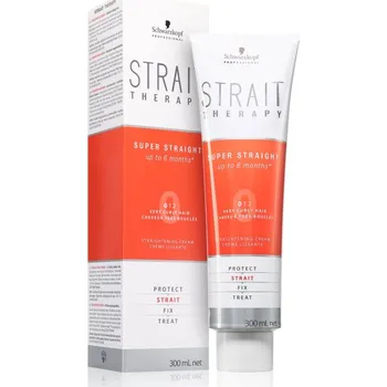 Stylingový přípravek Schwarzkopf Professional STRAIT Therapy Super Straight krém pro narovnání vlasů 0 Very Curly Hair 300 ml