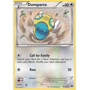 Volný čas Pokémon BKP 090/122 Dunsparce - BreakPoint Stav: Excellent, Verze: NORMAL