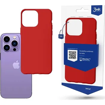 Pouzdro na mobilní telefon Odolný zadní kryt pro Apple iPhone 14 Pro - 3mk Matt Case strawberry 5903108476782