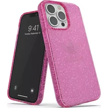 Pouzdro na mobilní telefon Originální pouzdro Adidas Protective iPhone 13 Pro / 13 6,1" Clear Case Glitter , růžová/pink 47121
