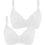 Terena nevyztužená podprsenka s krajkou 7519-2 kusy 105B bílá
