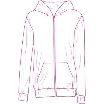 Elektronický střih / PDF dámská mikina se zipem a kapucí-M-XL