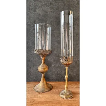 Svíčka Zlatý kovový svícen Design: Úzký