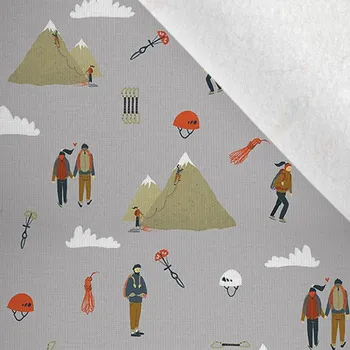 Funkční termo úplet s počesem horolezci na šedé zvětšený vzor