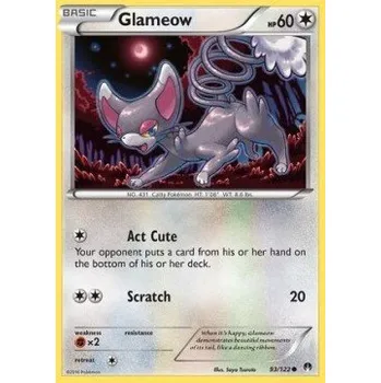 Volný čas Pokémon BKP 093/122 Glameow - BreakPoint Stav: Excellent, Verze: NORMAL