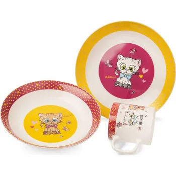 dětská jídelní sada ORION Jídelní dětská sada KOCOUŘI 3 díly