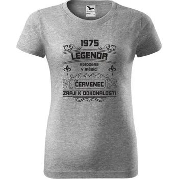 Dámské tričko DOBRÝ TRIKO Dámské tričko s potiskem Zraji k dokonalosti Barva: Tmavě šedý melír, Velikost: 2XL