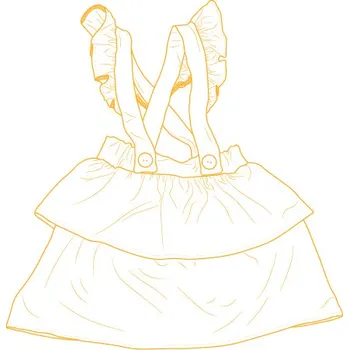 Střih PDF dětská tepláková volánová sukně Lotta-158-170