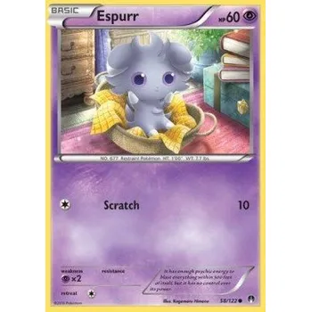 Volný čas Pokémon BKP 058/122 Espurr - BreakPoint Stav: Excellent, Verze: NORMAL