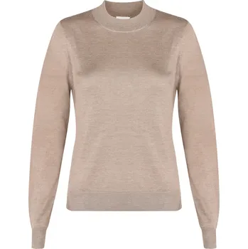 Kašmírovo/hedvábný top SIMPLE organic S / Béžová