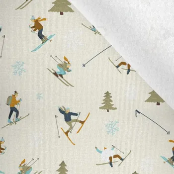 Funkční termo úplet s počesem lyžaři na svahu