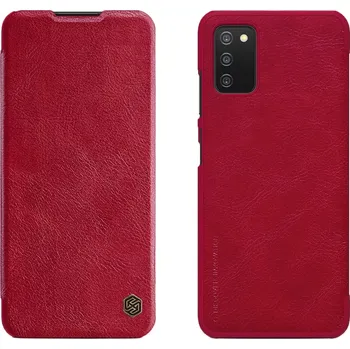 Pouzdro na mobilní telefon Nillkin Qin Book Flipové pouzdro pro Samsung Galaxy A03s červená