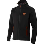 Cyklistická mikina KTM Factory Team WORK Hoodie Barva: Černá, Velikost: M